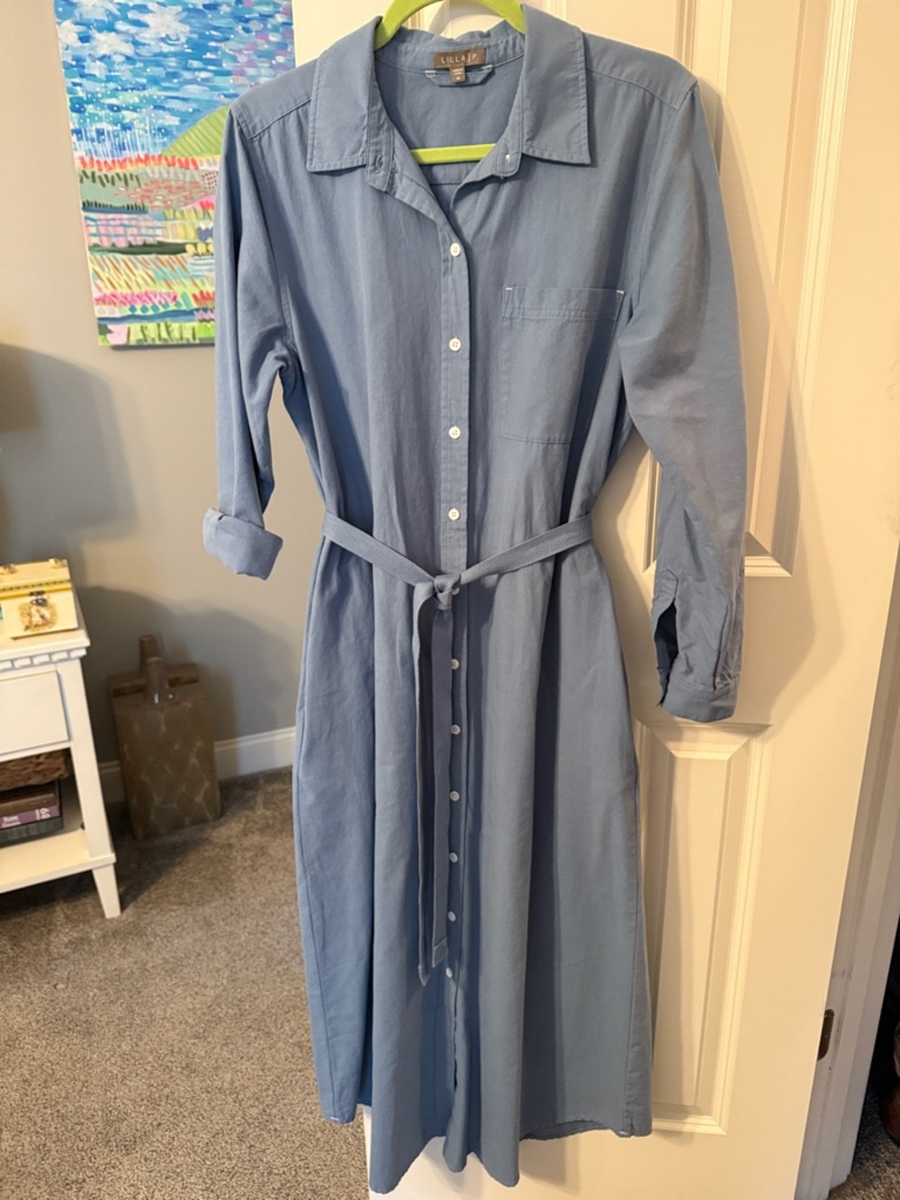 LILLA P Maxi Shirtdress -Medium